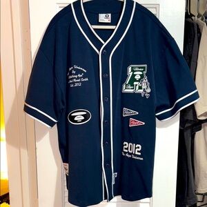 BAPE Bathing Ape Baseball Jersey with White Trim